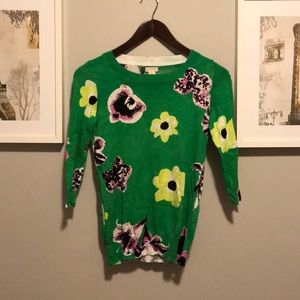 J Crew Floral Sweater